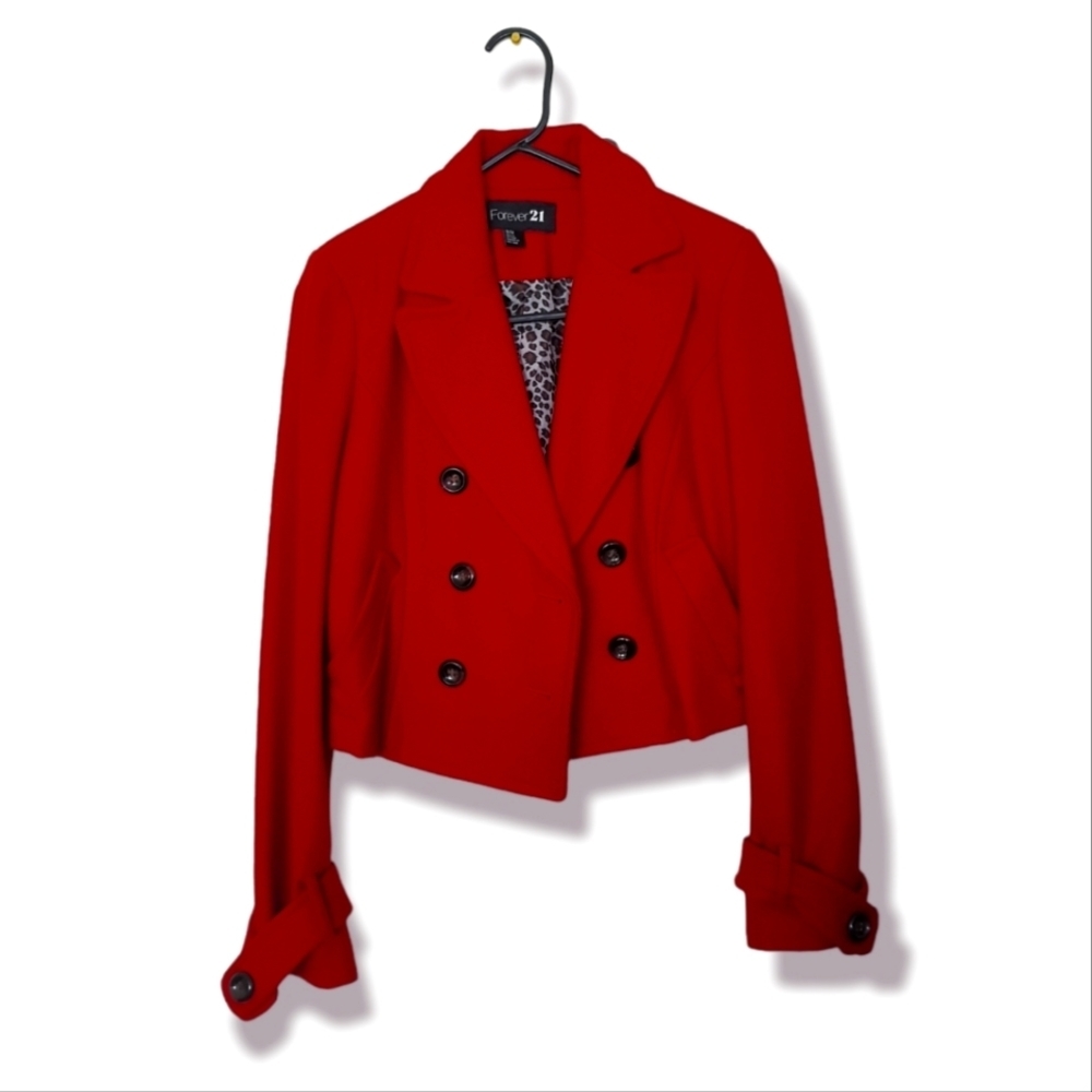 FOREVER 21 Red Woolen Blazer Jacket F21